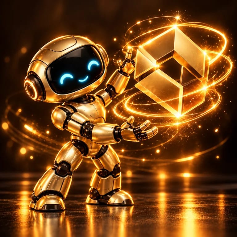 Logotipo dourado em 3D com luz de estúdio